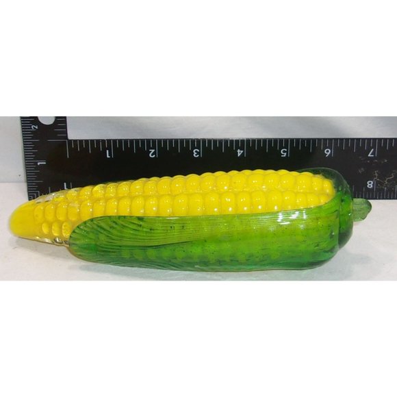 Beautiful Murano Style Encased Glass "Corn on the Cob" Decor - Picture 8 of 9